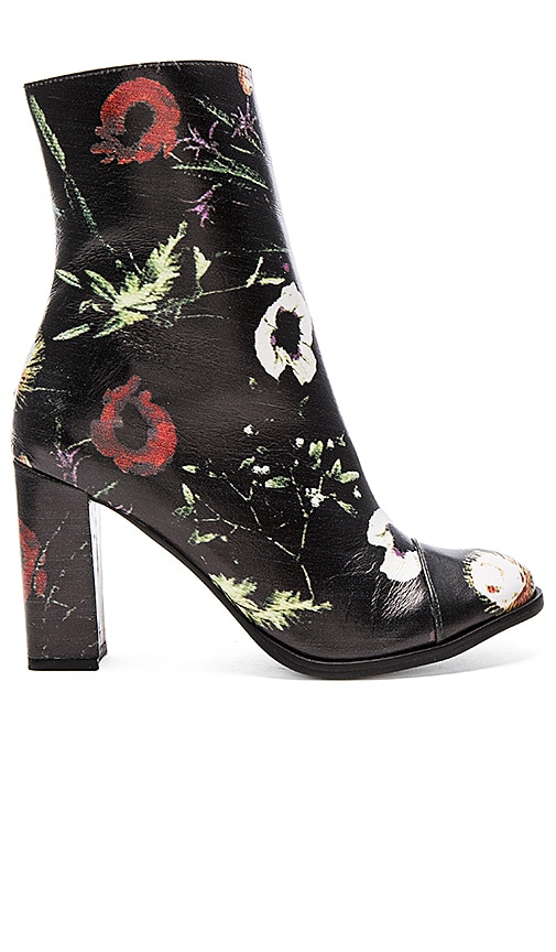 black floral booties