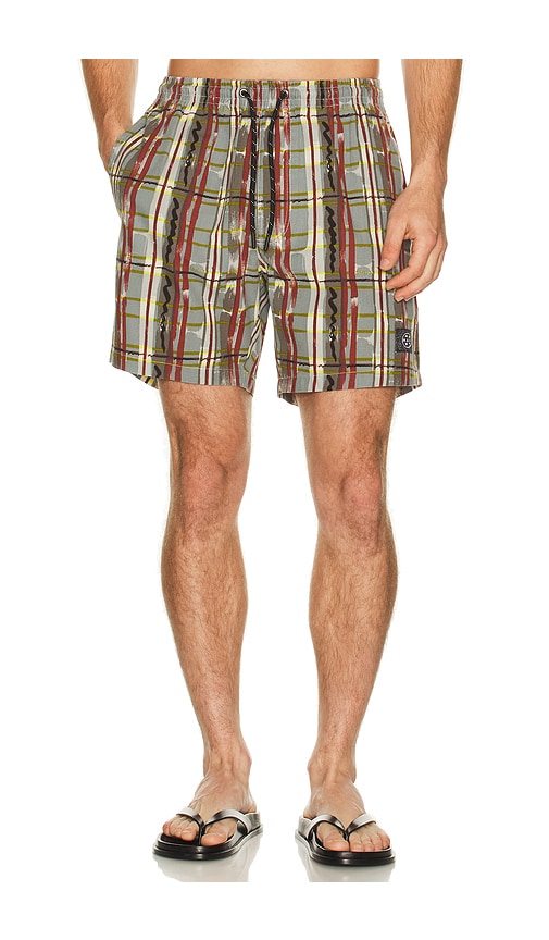 Maui and Sons Ember Plaid Jam Short