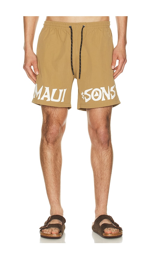 Maui and Sons Stone Swim Trunk
