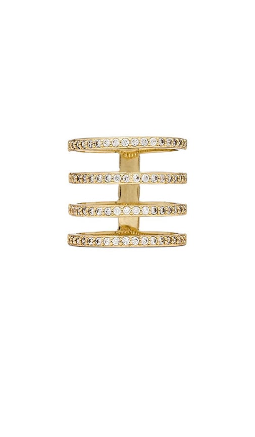 Melanie Auld Pave 4 Tier Ring in Gold
