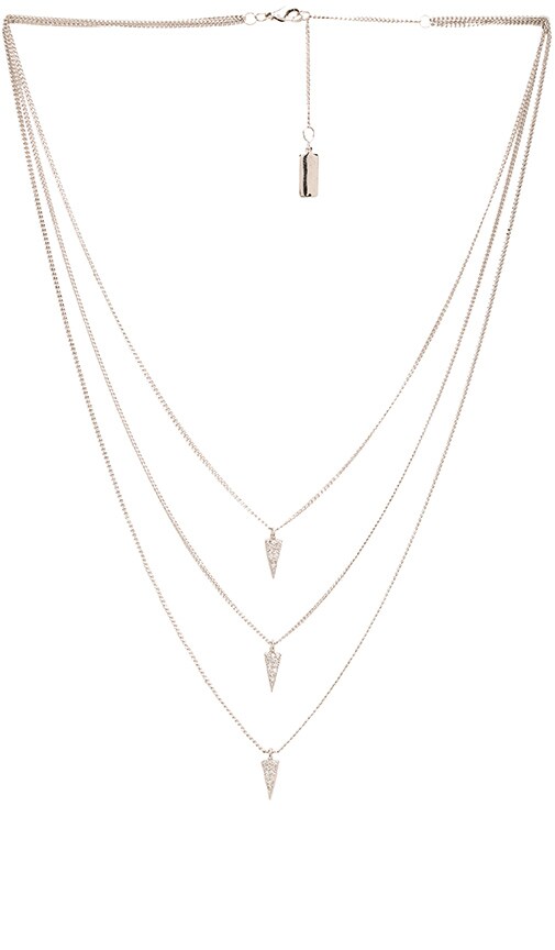 Triple Pave Triangle Necklace