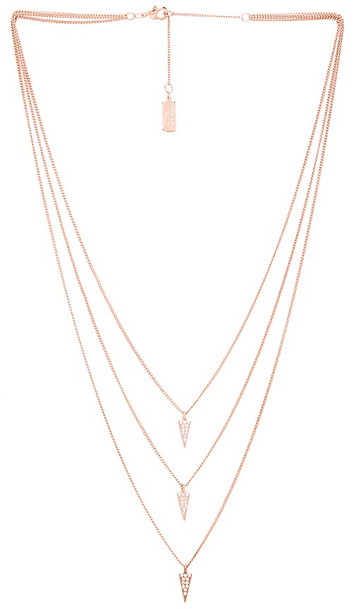 Triple Pave Triangle Necklace