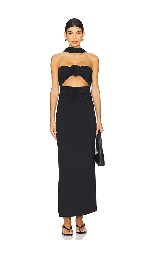 Shop Maygel Coronel Mulett Maxi Dress In Ë¸ë