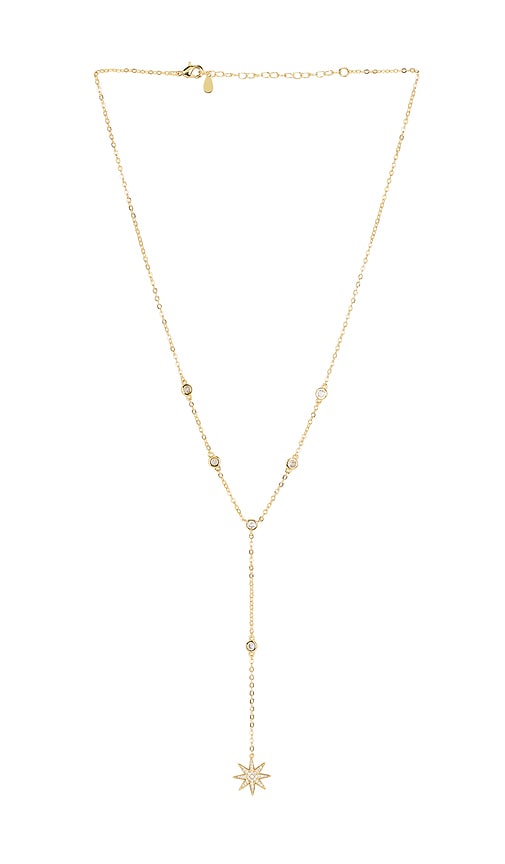 Starburst Lariat in Metallic Gold.