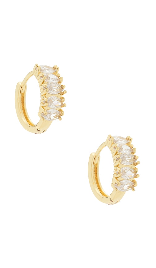 Mazin Jewels Baguette Hoop Earrings