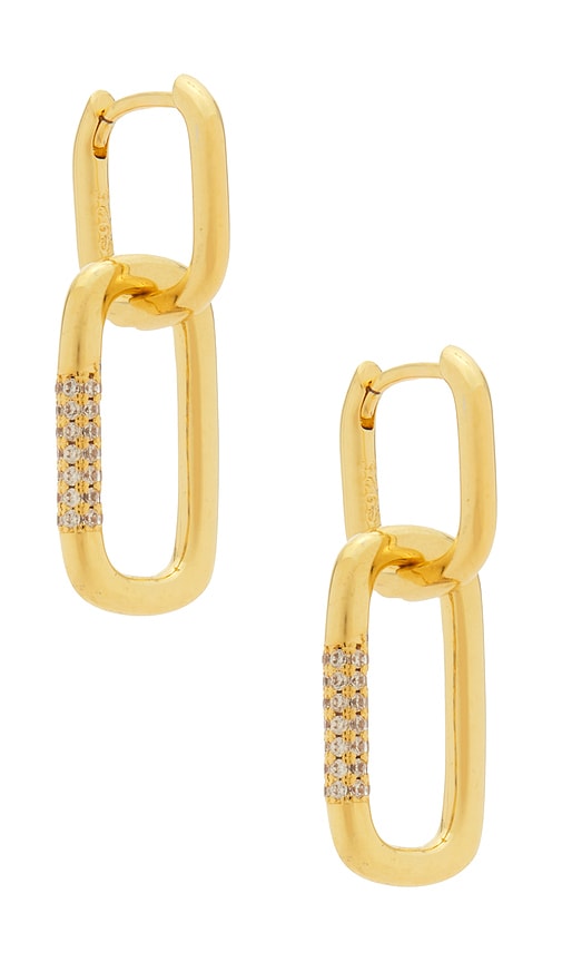 Mazin Jewels Double Lock Earrings