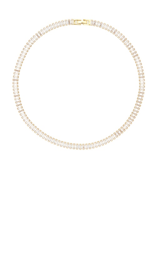 Mazin Jewels Iced Baguette Tennis Necklace
