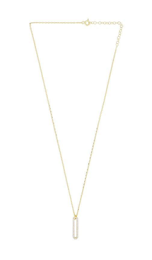 Mazin Jewels SAUTOIR PENDENTIF LINEA en Metallic Gold.