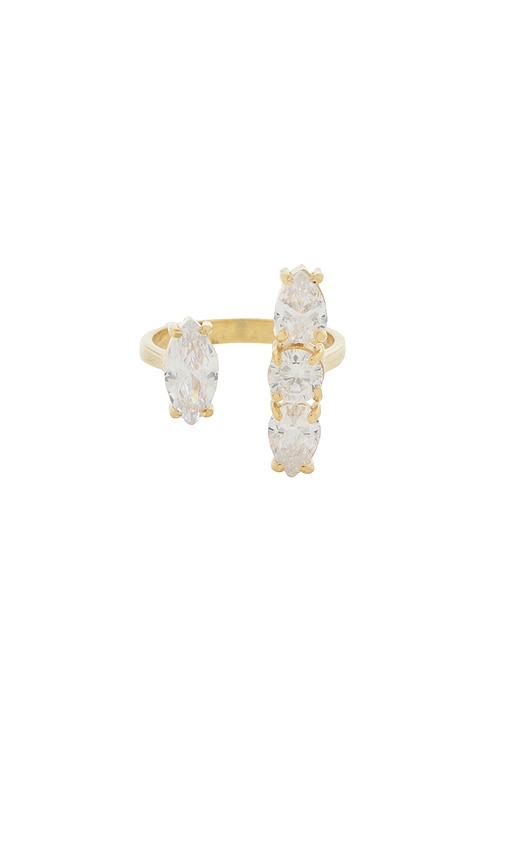 Mazin Jewels Seraphine Ring in Metallic Gold 75$