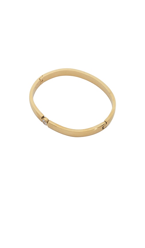 Mazin Jewels Serendipity Bangle in Metallic Gold.