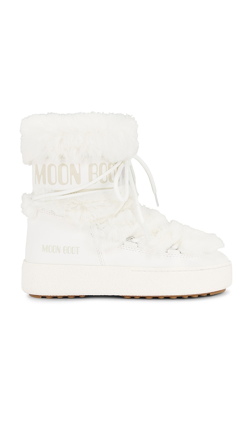 Moon Boot Ltrack Monaco Faux Fur-trimmed Shell And Faux Leather Snow Boots In White