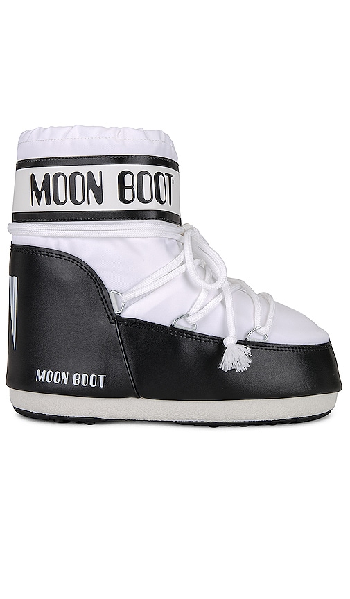 Moon Boot Icon Low Nylon White/ Black In 白色