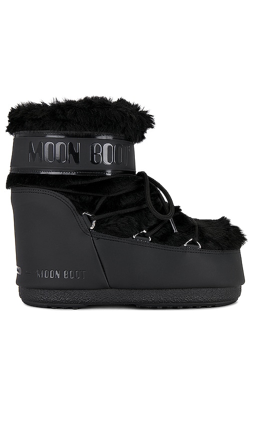 Moon Boot Icon Low Faux Fur Boot In Black