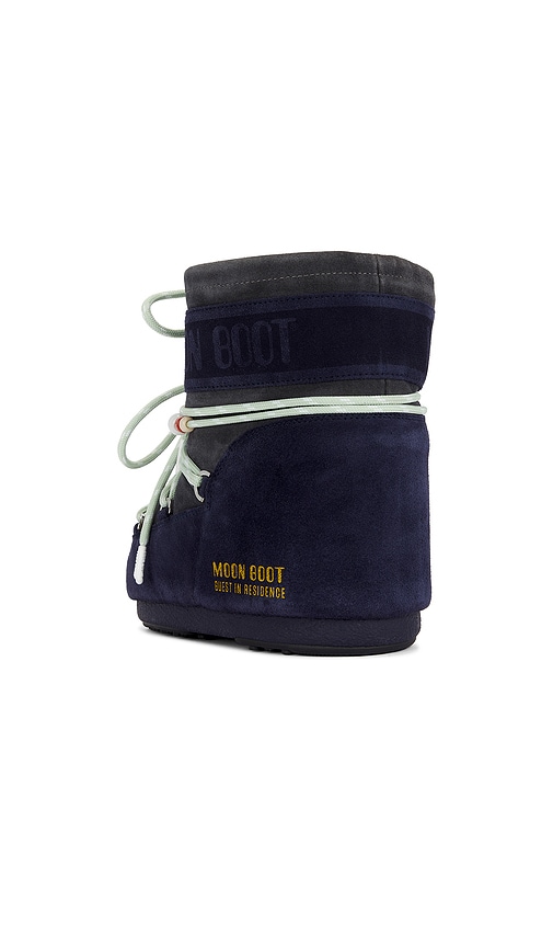  Moon Boot X Guest In Residence Low Suede Beads Boot In Navy. Size 36/38. Also In 33/35, 39/41, 42/44. 