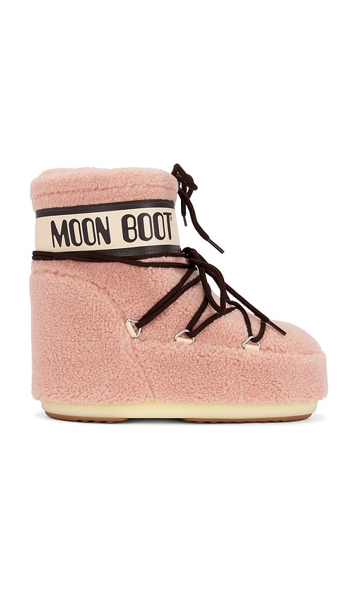 Moon Boot Icon Low Fleece Boot In Pink