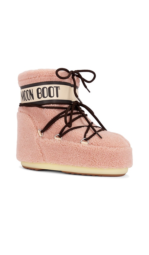 Moon Boot Icon Low Fleece Boot In Pink