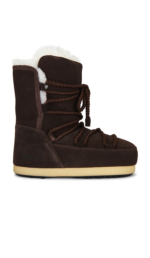 Moon Boot Evx Shearling Boot In Brown