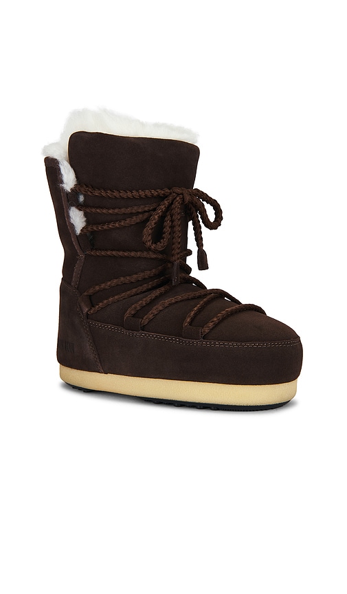 Moon Boot Evx Shearling Boot In Brown
