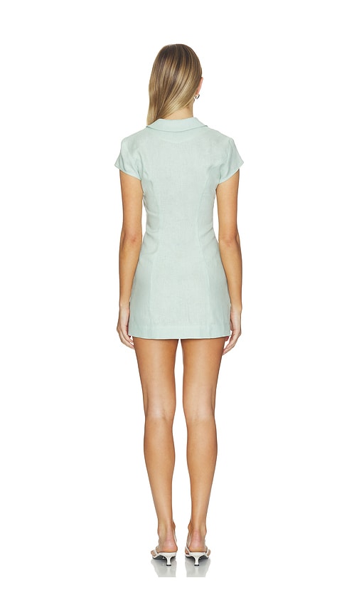 MATTHEW BRUCH Collared V-neck Mini Dress | Thumbnail 3