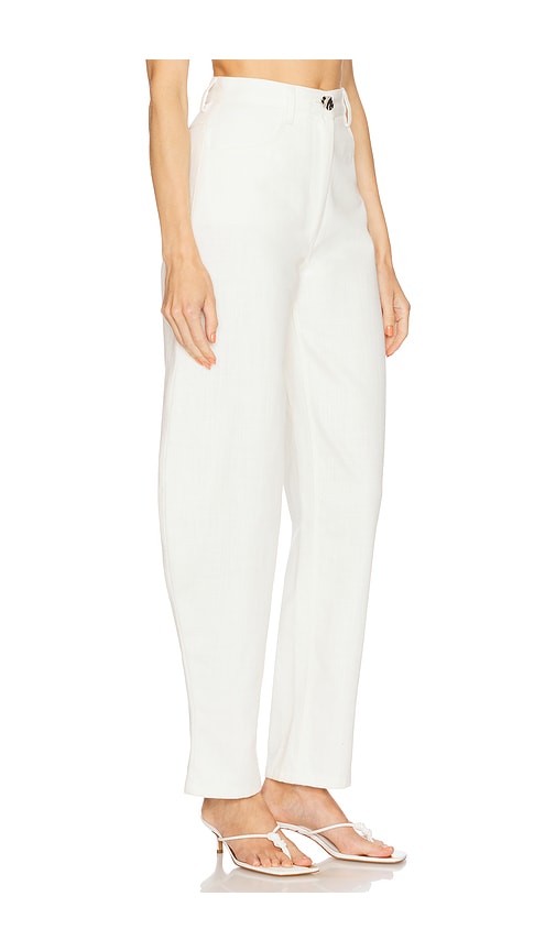Shop Matthew Bruch High-waist Barrel Jeans In White Denim
