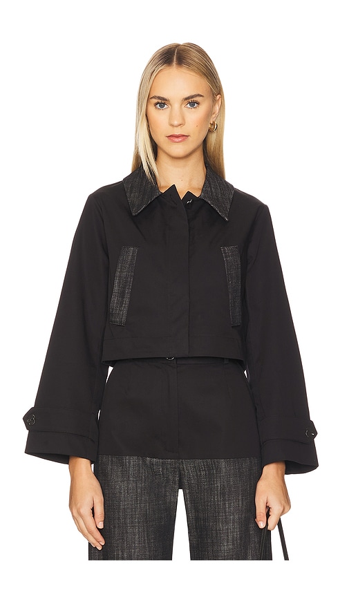 Matthew Bruch Cropped Barn Jacket In Black