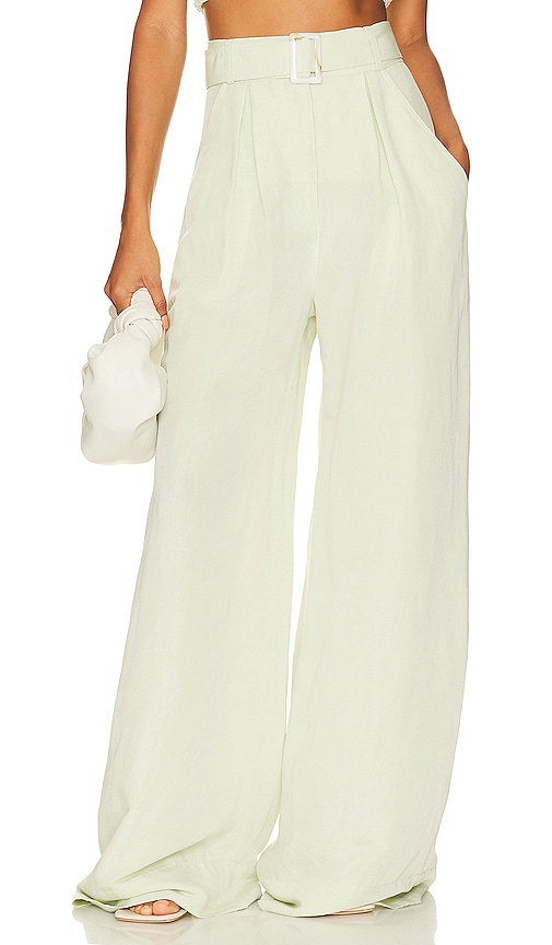 MATTHEW BRUCH Wide Leg Pant in Pear