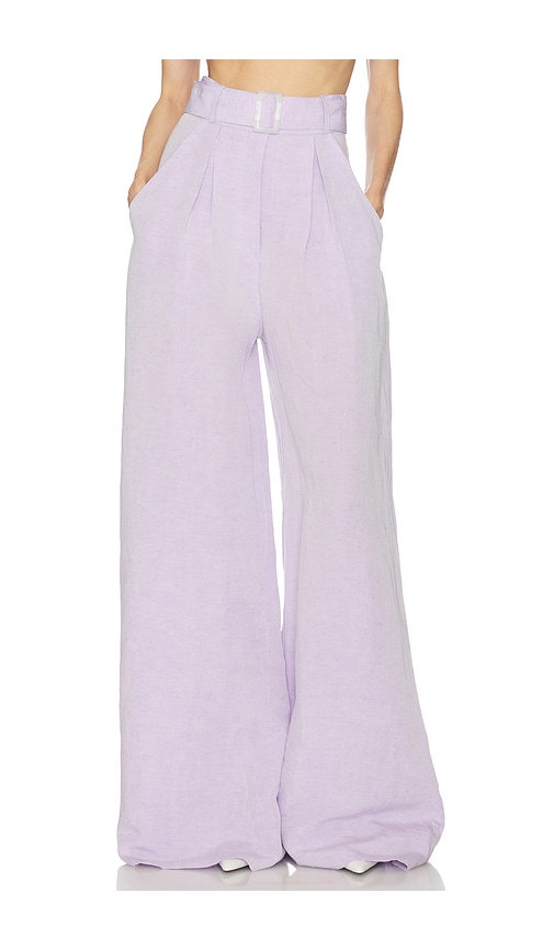 MATTHEW BRUCH Wide Leg Pleated Pant