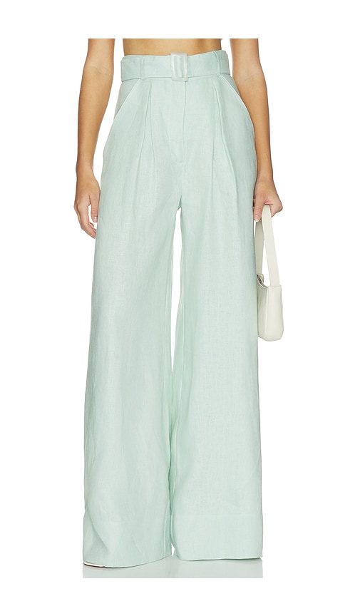 MATTHEW BRUCH Wide Leg Pleated Pant