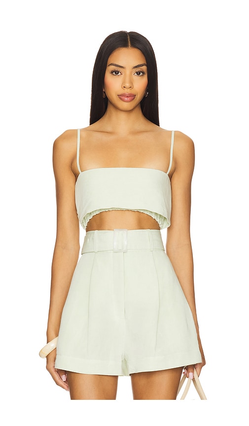 Matthew Bruch Structured Bandeau Crop Top