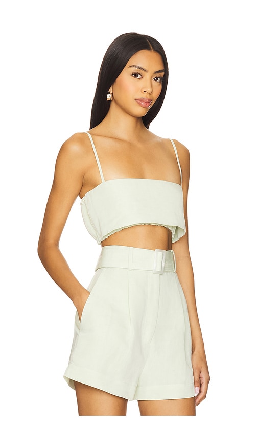 Matthew Bruch Structured Bandeau Crop Top