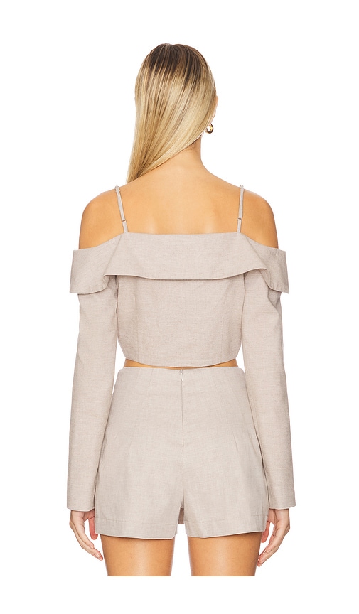  Matthew Bruch Off Shoulder Double-breasted Top In Beige. Size 2. Also In 6. 