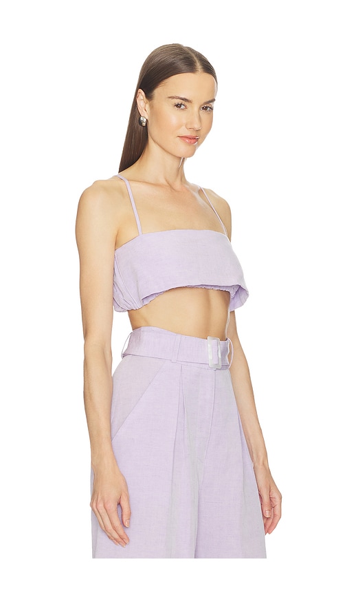  Matthew Bruch Structured Bandeau Crop Top In Lavender. Size S. Also In M. 