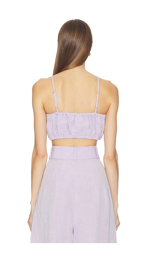  Matthew Bruch Strukturiertes Cropped-bandeau-top In Lavender. Größe Xs. Also In S, M. 