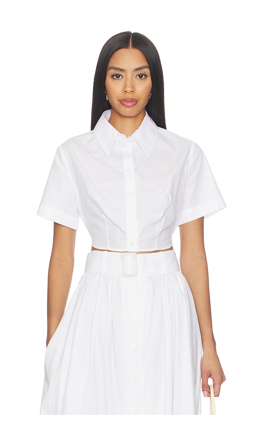 MATTHEW BRUCH Cropped Tie Back Button Up