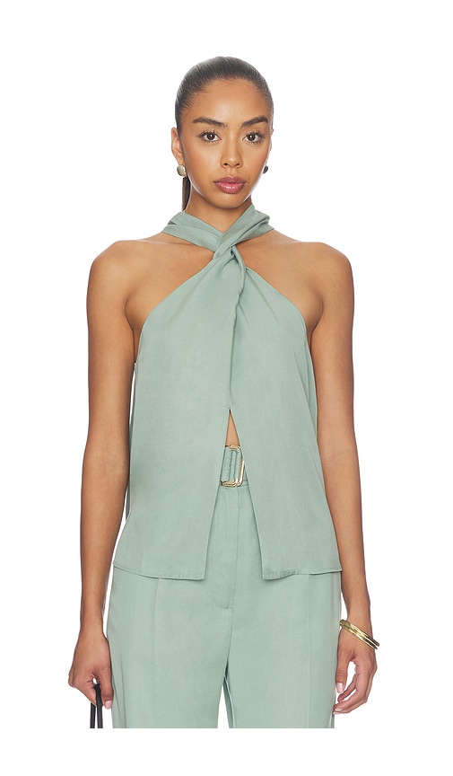 MATTHEW BRUCH Twist Halter Top