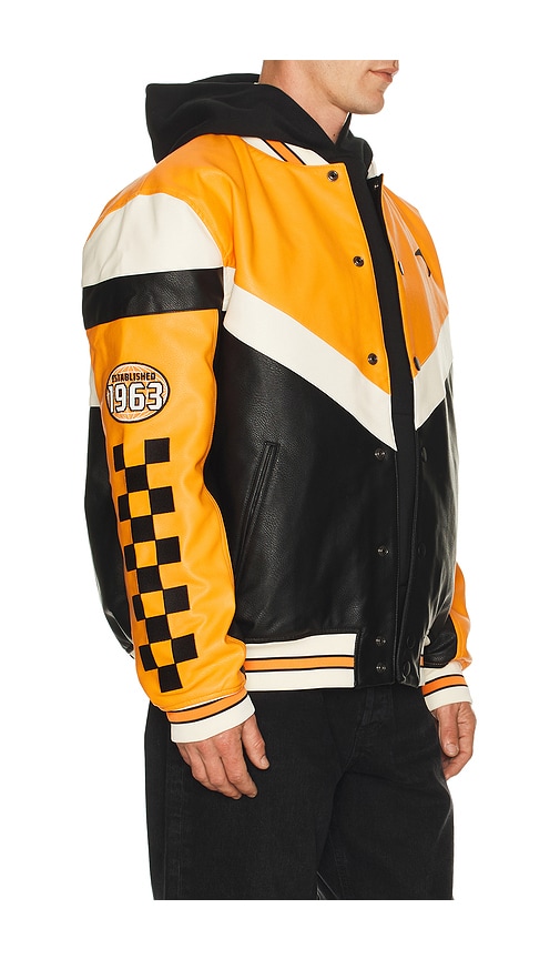 Mclaren Formula 1 Turbo Charged Faux Leather Jacket In Multi