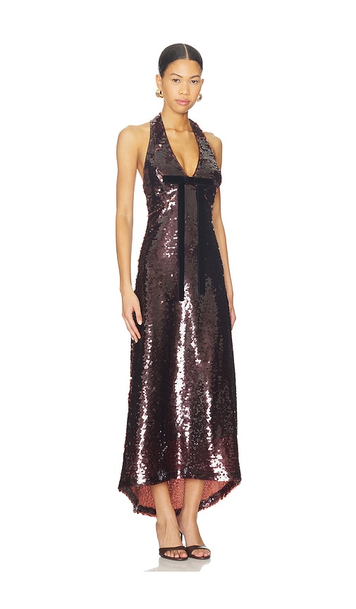 Maude Club Greta Dress In Brown