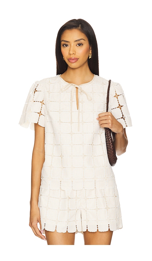 Mila Top in Beige. - size XS (also in L, M, S, XL)