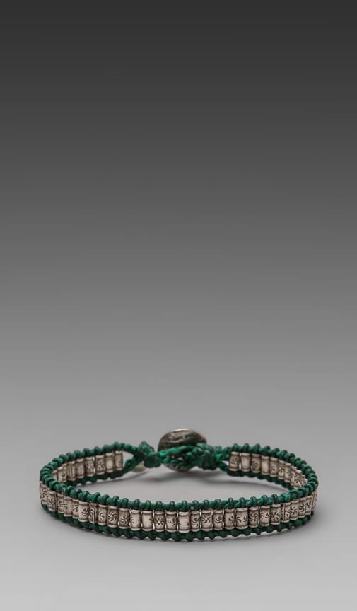 Sterling Sliver Stamped Bead Bracelet