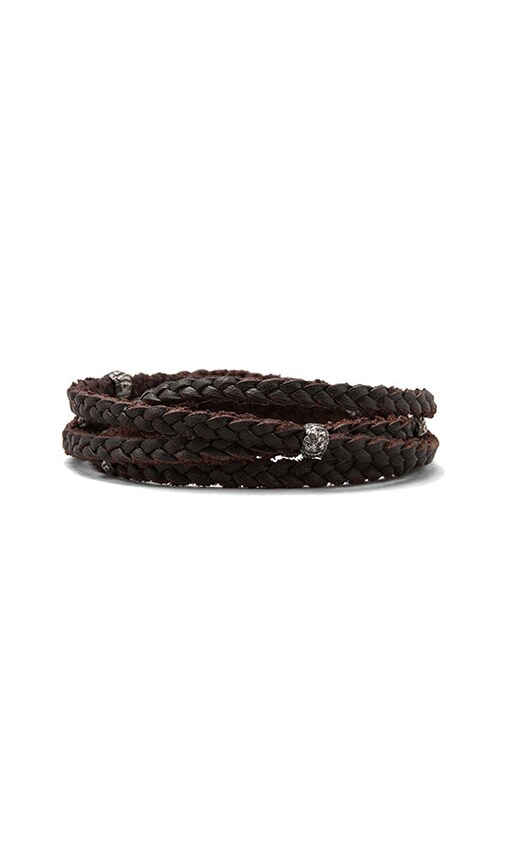 Braided Leather Wrap Bracelet