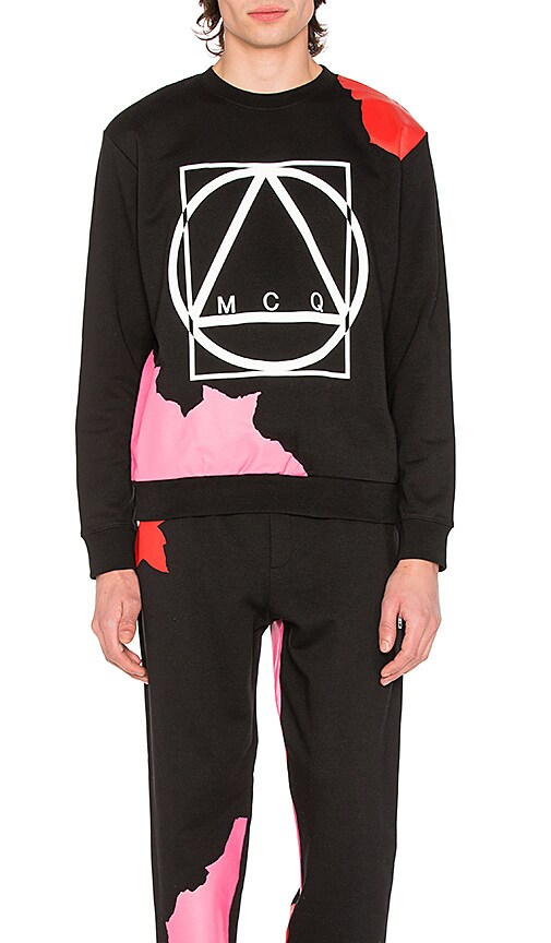 McQ Alexander McQueen Clean Crewneck in Darkest Black