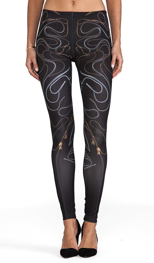 Printed Zipper Legging