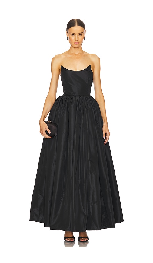 MISCREANTS Devon Long Dress in Black
