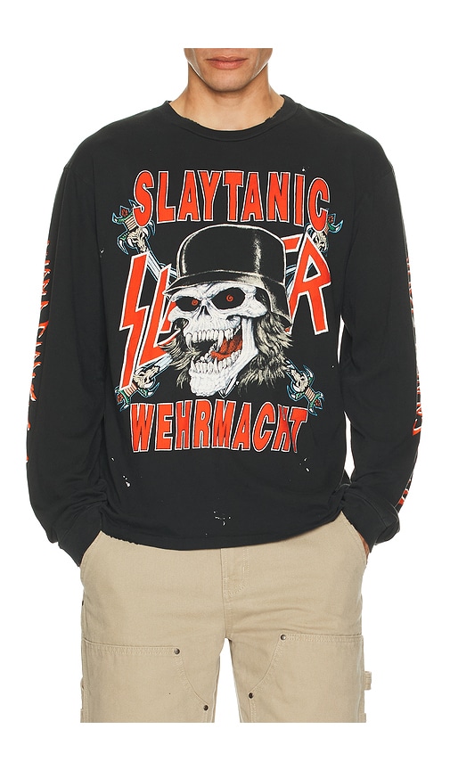 Madeworn Slayer Long Sleeve T-Shirt in Coal