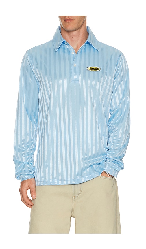 Metalwood Studio Longsleeve Player Polo en Blue. Taille S. Also en L, XL/1X.