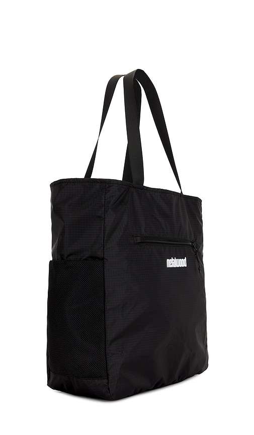  Metalwood Studio Tote-bag Pocketable In Black. 