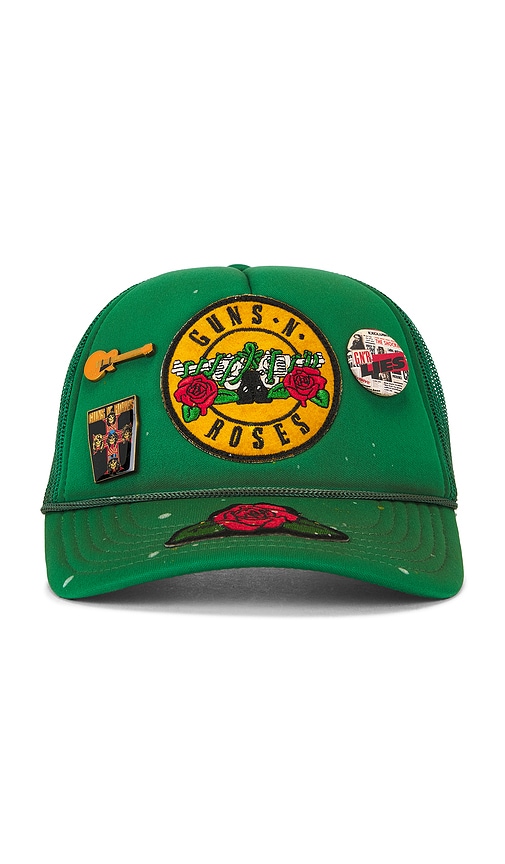 Guns N Roses Trucker Hat in Green.