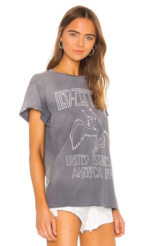  Madeworn T-shirt Mit Band Led Zeppelin In Grey. Größe L. Also In Xs. 