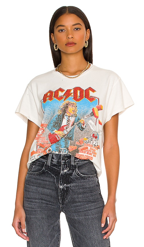 Madeworn ACDC Tee in Off White | REVOLVE