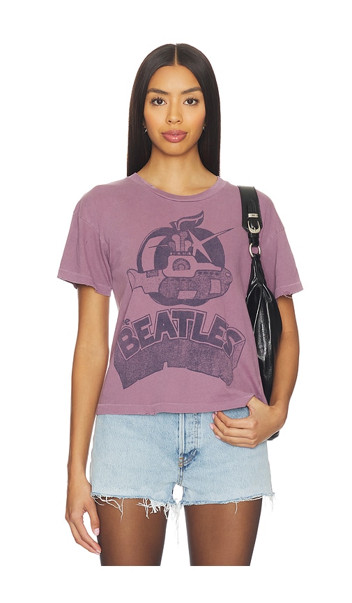 Madeworn The Beatles Crop Tee In Purple